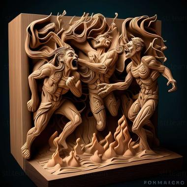 3D модель Hot Springing a Leak The Urimoo Trio and the Hot Spring (STL)